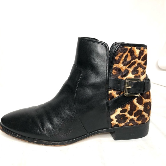 Women’s Michael Kors Leather and Hair Calf Upper Sz 9.5 Booties - Picture 11 of 13